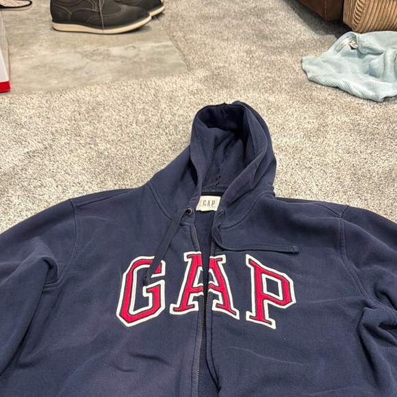 GAP Navy Blue Hoodie with Red Logo - Picture 3 of 5